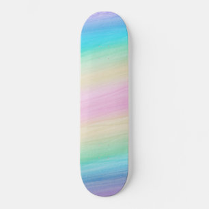 Skateboard Aquarelle Pastel Unicorn Arc-en-ciel #2