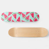 Skateboard Aquarelle Pink Green Watermelon Triangles (Horz)