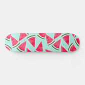 Skateboard Aquarelle Pink Green Watermelon Triangles (Horz)