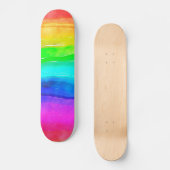 Skateboard Aquarelle Rainbow (Recto)