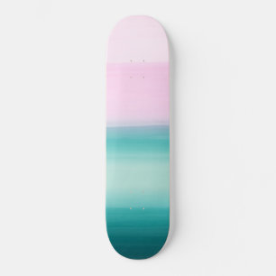 Skateboard Aquarelle rose Turquoise de Seafoam Abstrait #1