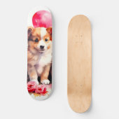 Skateboard Aquarelle Rosy Puppy Love (Recto)