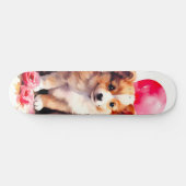Skateboard Aquarelle Rosy Puppy Love (Horz)