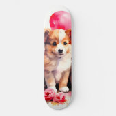 Skateboard Aquarelle Rosy Puppy Love (Recto)