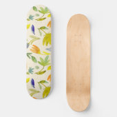 Skateboard Aquarelle rustique Jardin Floral Botanique (Recto)
