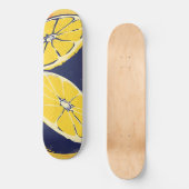 Skateboard Aquarelle vintage Citrus Lemon Chic (Recto)