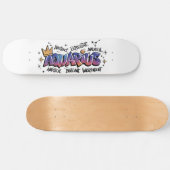 Skateboard Aquarius Zodiac Graffiti  (Horz)