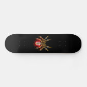 Skateboard Araignée en vapeur noire (Horz)