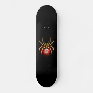 Skateboard Araignée en vapeur noire