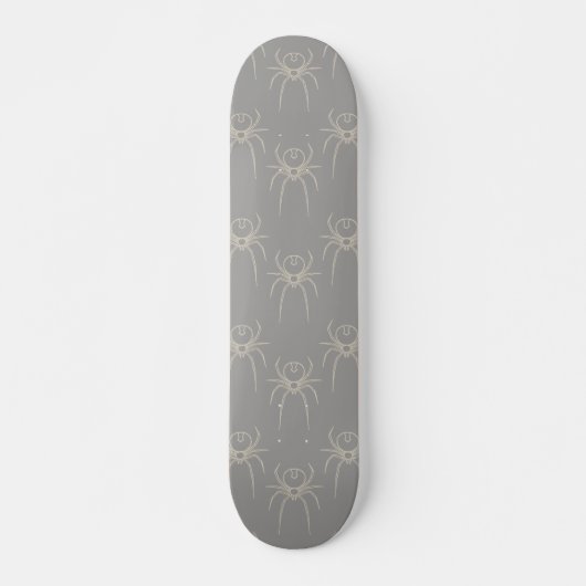 Skateboard Araignée - Gris fantôme et Blanc osseux (Devant)
