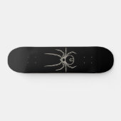 Skateboard Araignée - Noir de chauve-souris et Blanc d'os (Horz)