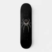 Skateboard Araignée - Noir de chauve-souris et Blanc d'os (Devant)