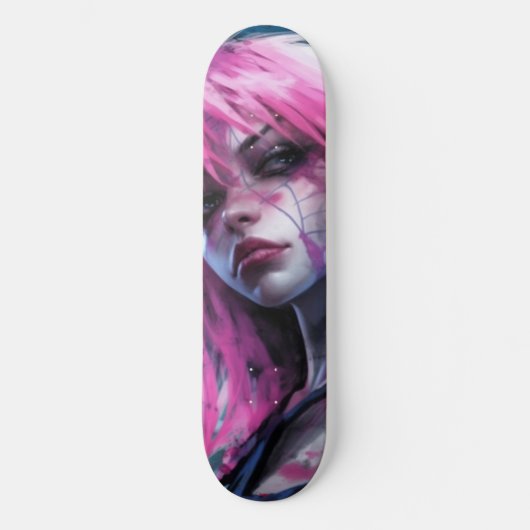 Skateboard Araignée rose (Recto)