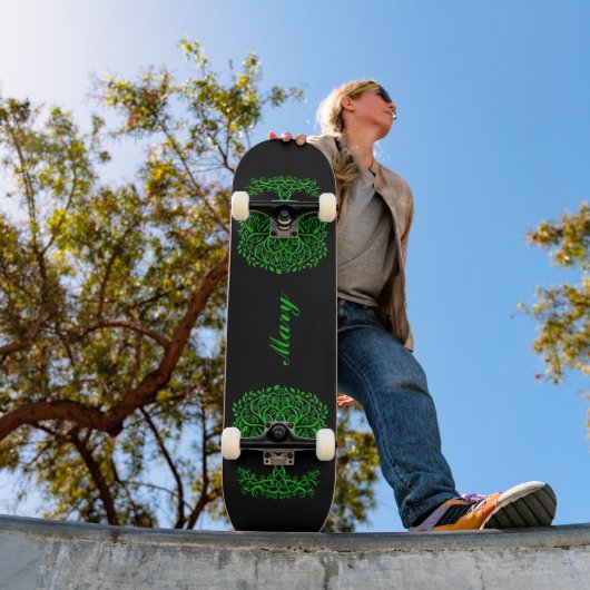 Skateboard Arbre Celtique Vert De Vie (Extérieur 1)