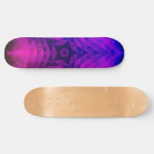 Skateboard Arbre de Noël Silhouette & Étoile violette Dégradé (Horz)