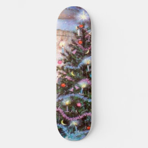 Skateboard Arbre de Noël Vintage