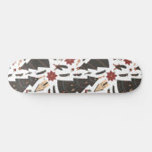 Skateboard Arbre de Noël Vintage Poinsettia (Horz)
