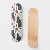 Skateboard Arbre de Noël Vintage Poinsettia (Recto)