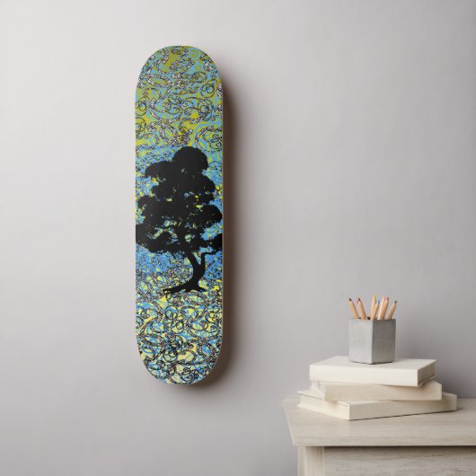 Skateboard Arbre tourbillonnant (Art mural)