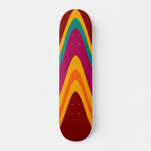 Skateboard Arc en arc-en-ciel coloré Abstrait Art Déco