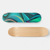Skateboard Arc-en-ciel abstrait (Horz)