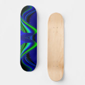 Skateboard Arc-en-ciel Abstrait en vert et bleu (Recto)