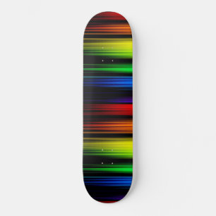 Skateboard Arc En Ciel Dans L'Obscurité