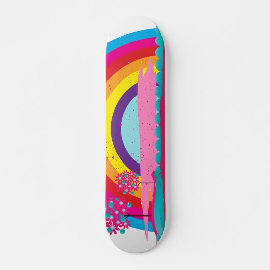 Skateboard Arc-en-ciel de paysage (Devant)