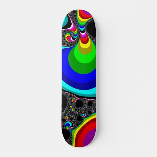 Skateboard Arc-en-ciel globulaire - fractale (Devant)