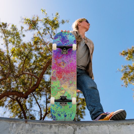 Skateboard Arc-en-ciel grungy (Extérieur 1)