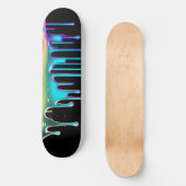 Skateboard Arc-en-ciel holographique drix métal (Recto)