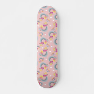 Skateboard Arc-en-ciel inverse - rose