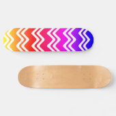 Skateboard Arc-en-ciel lumineux avec Zig Zag blanc (Horz)