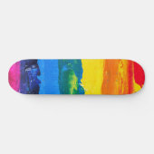 Skateboard Arc-en-ciel Peinture acrylique Gay Colours Fierté (Horz)