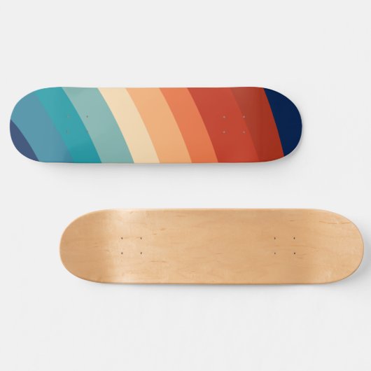 Skateboard Arc-en-ciel rétro #1 #décoration minimale #art (Horz)