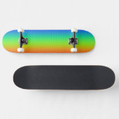 Skateboard Arc-en-ciel rouge orange jaune bleu bleu (Horz)
