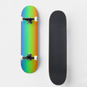 Skateboard Arc-en-ciel rouge orange jaune bleu bleu (Recto)