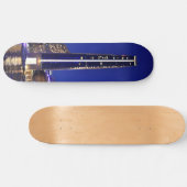 Skateboard Architecture de marina de Dubaï la nuit (Horz)