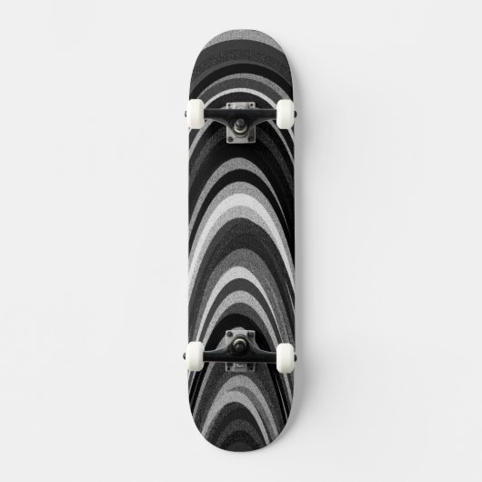 Skateboard Arcs noirs et blancs (Recto)