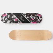 Skateboard Arcs nommés personnalisés de rose de crânes de (Horz)