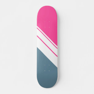 Skateboard Ardoise Sportive Gras Rose Blanche Escarpements De