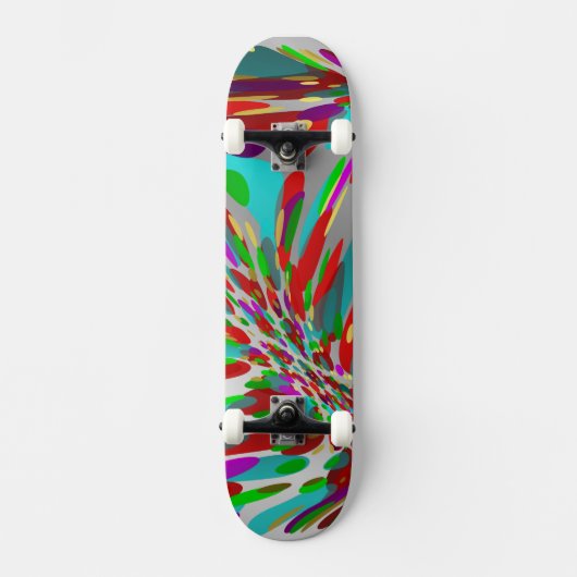 skateboard argent coloré (Recto)