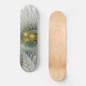 Skateboard Argent d'or Imaginaire Fractal abstrait Art (Recto)
