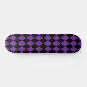 Skateboard Arlequin Raisin et Noir (Horz)