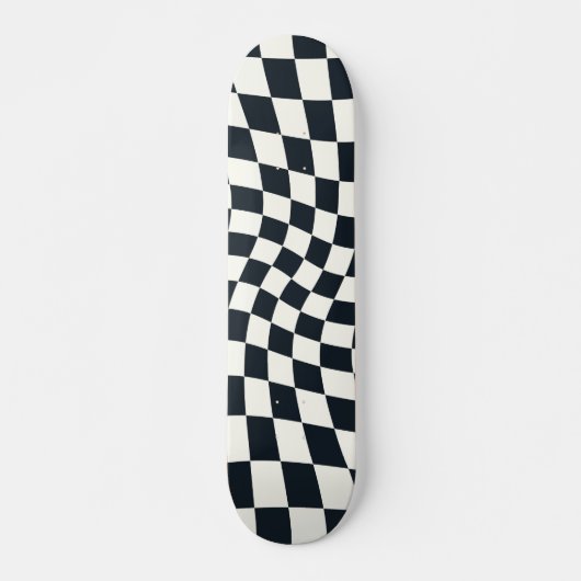 Skateboard Armoire Rétro Noir et Blanc Pastel Warboard (Devant)