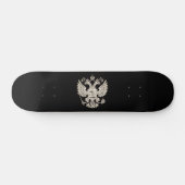 Skateboard Armoiries de la Russie - version blanche (Horz)