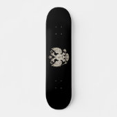 Skateboard Armoiries de la Russie - version blanche (Devant)