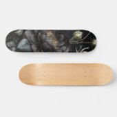 Skateboard Arrangement gothique Rose Fleur noire (Horz)