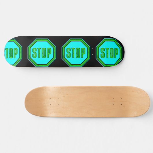 Skateboard Arrêter le signe (Horz)
