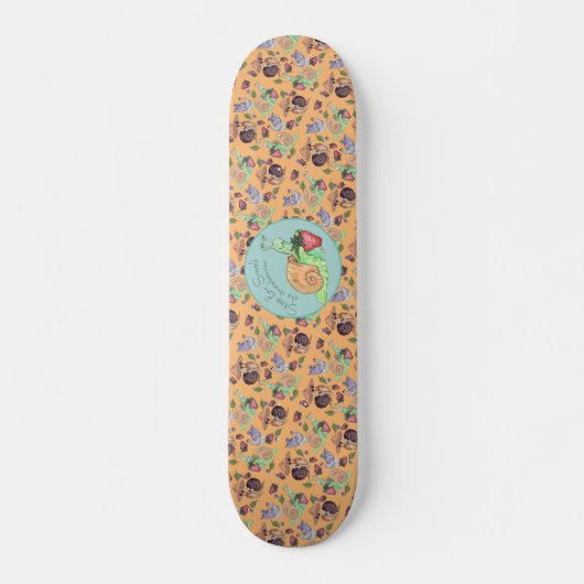 Skateboard Arrêtez et sentez le Motif de l'escargot des frais (Devant)
